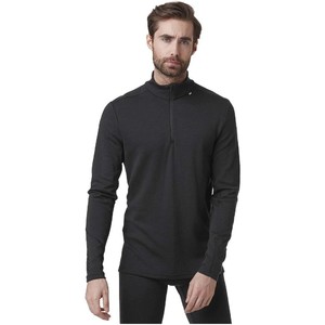 2021 Helly Hansen Hombre Lifa Merino Mid Weight 1/2 Zip Top 49363 - Negro